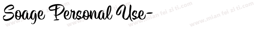 Soage Personal Use字体转换